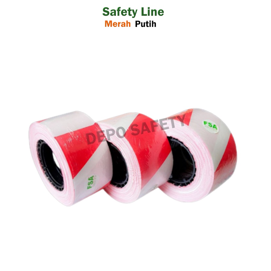 Safety Line  Merah Putih - Barricade  Tape Merah Putih Tape 2&quot;x300 - 2&quot;x500 - 3&quot;x300 - 3&quot;x500 meter