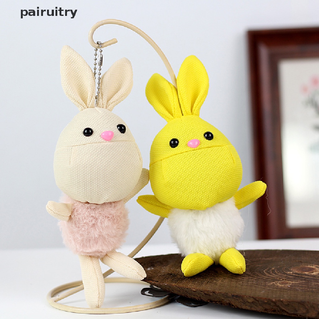 Prt 1Pc Boneka Kelinci Lucu Boneka Plush Animal Bunny Mainan Boneka Gantungan Kunci Untuk Hadiah Anak PRT