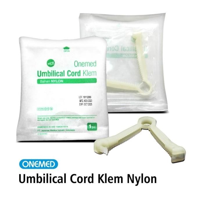 Umbilical Cord Klem Nylon Onemed  klem penjepit tali pusar Onemed Umbilical One Med