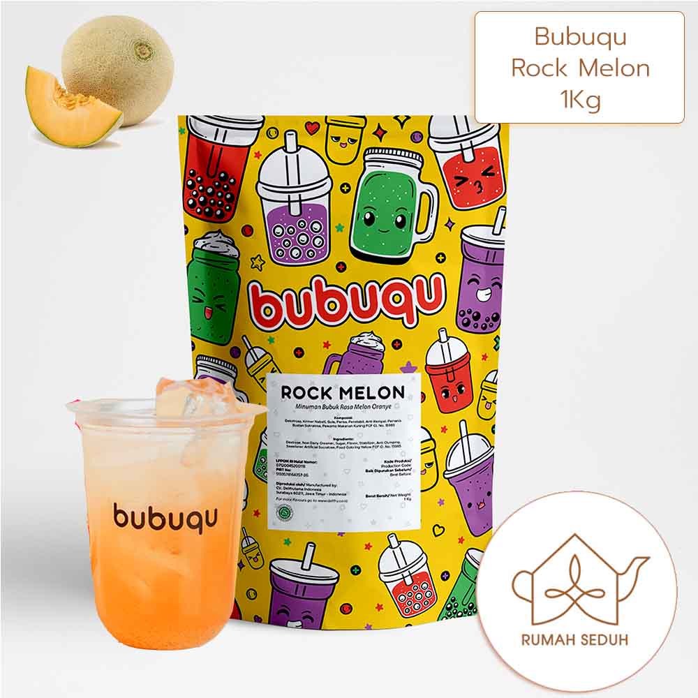 

1kg Bubuqu Powder Drink Rock Melon - Bubuk Minuman Buah Rock Melon