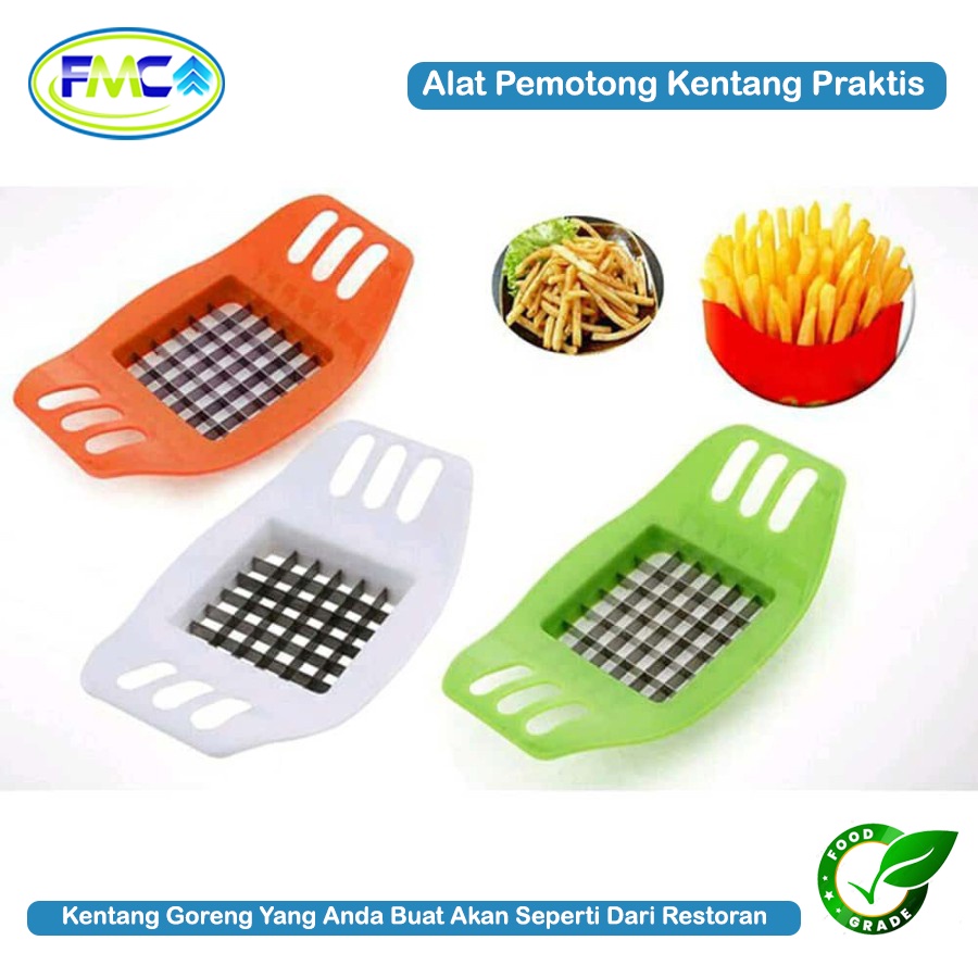 Alat Pemotong Kentang Goreng Stik Pisau Pemotong Kentang Stick Stainless Alat Pemotong Buah Dan Sayur Serbaguna Praktis Potato Slicer