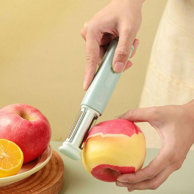 Kitchen Peeler 2 in 1 Pengasah Pisau + Pengupah Buah Sayuran Multifungsi