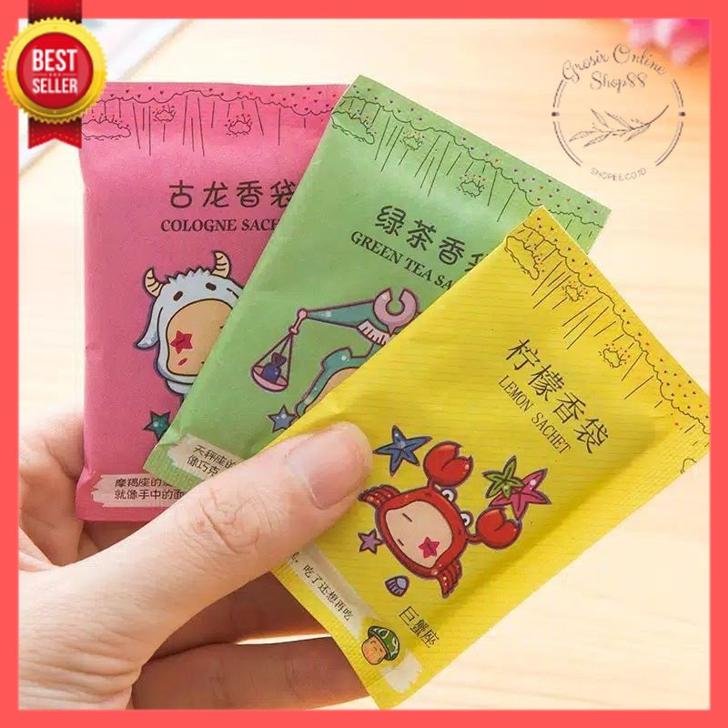 GOS -I206- Pengharum Ruangan Pengharum Mobil Sachet - Pewangi Lemari Serbaguna - Pengharum Ruangan Aromaterapi Sachet