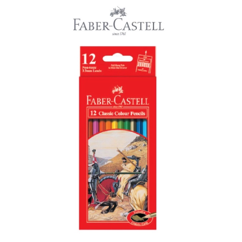 

Pensil Warna / Pensil Warna Kayu 12 Warna Panjang, Pendek Faber Castel