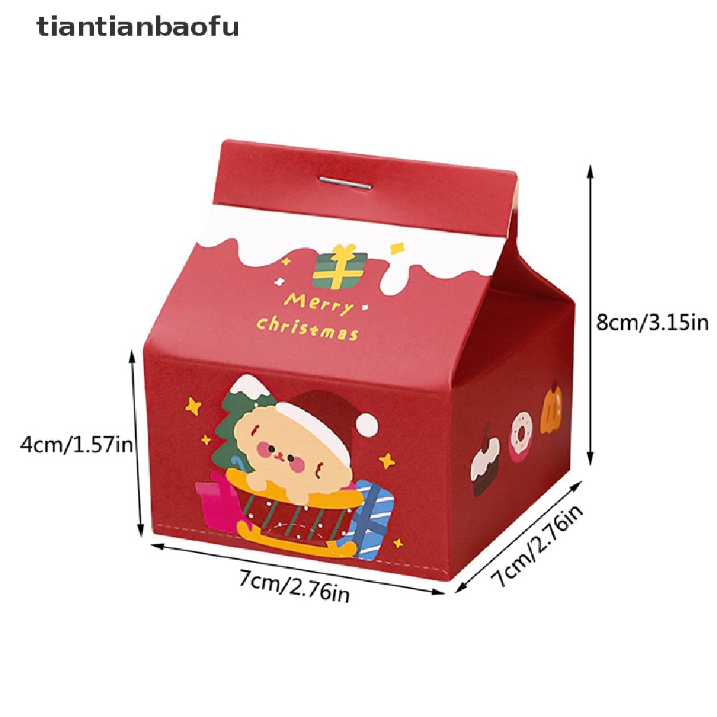 [tiantianbaofu] 200lembar Natal Sticky Note Memo Pad Kartun Gingerbread Man Milk Box Mahasiswa Non-Lucu Pesan Notepad Natal Alat Tulis Butik