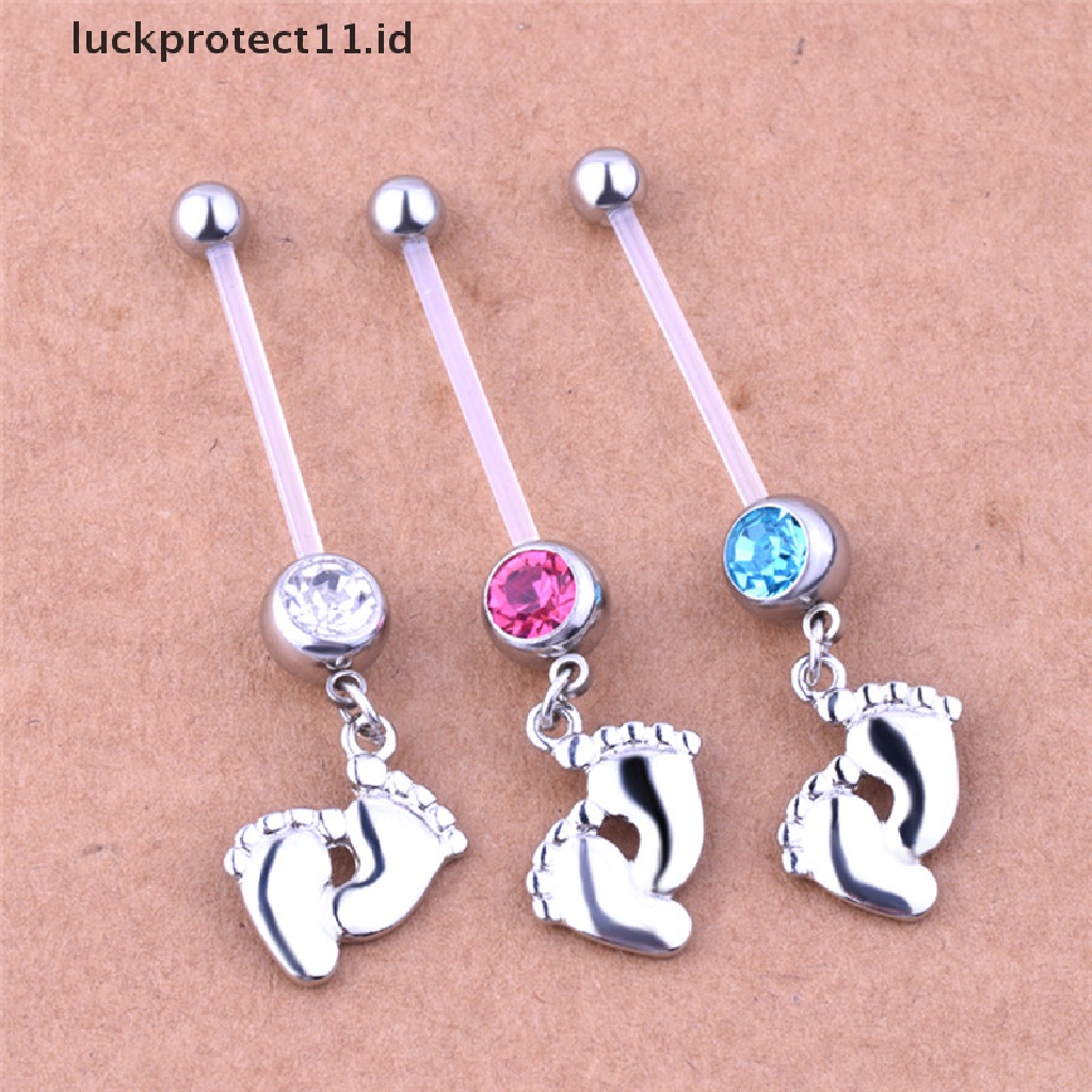 /Fashion Hot// Fashion// Lentur Kehamilan Maternity Kaki Bayi Cowok Cewek Belly Bar Cincin Pusar.