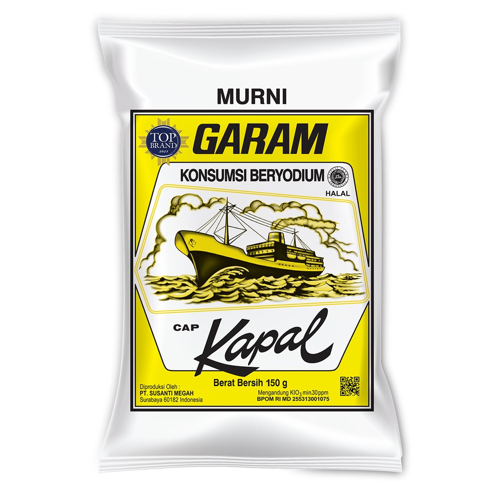 

(500 gr) GARAM CAP KAPAL Beryodium 100% Garam Asli