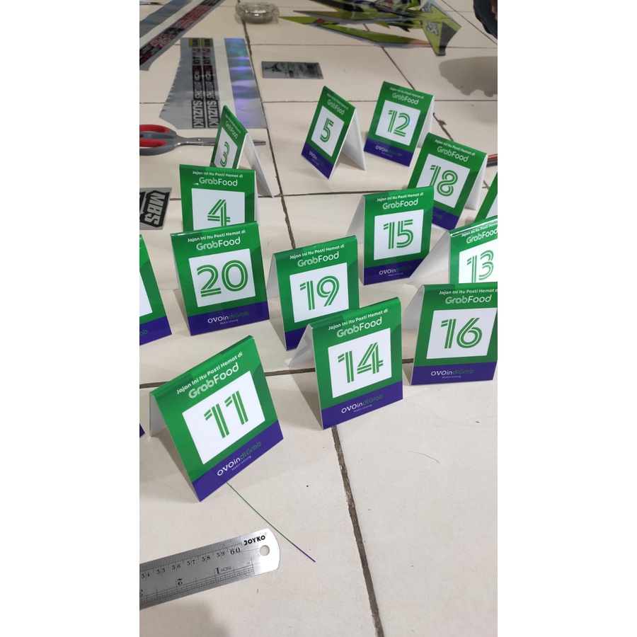 AKRILIK NOMER MEJA CUSTOM