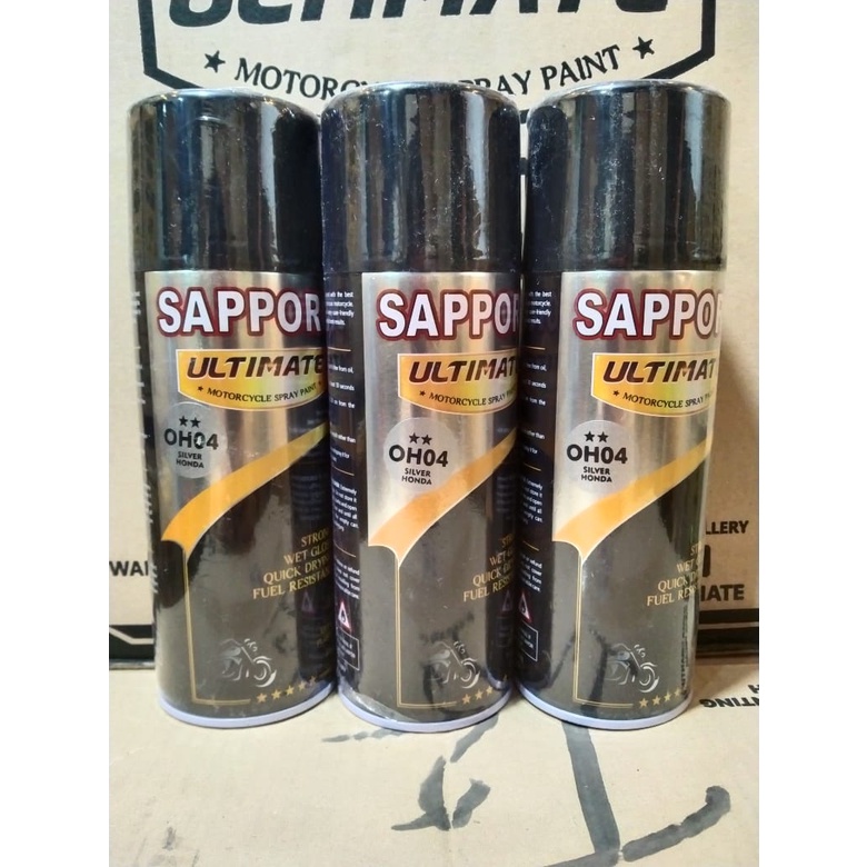 cat spray pilok pilox cat semprot sapporo ultimate saporo ultimate oh04 silver honda silfer silper honda 400ml