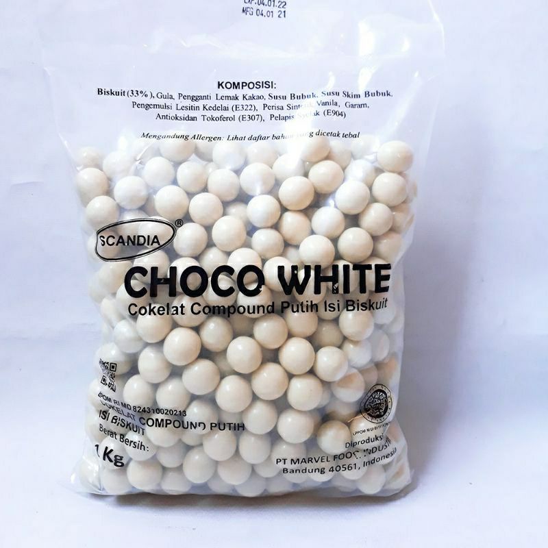 

cokelat scandia choco white 1kg