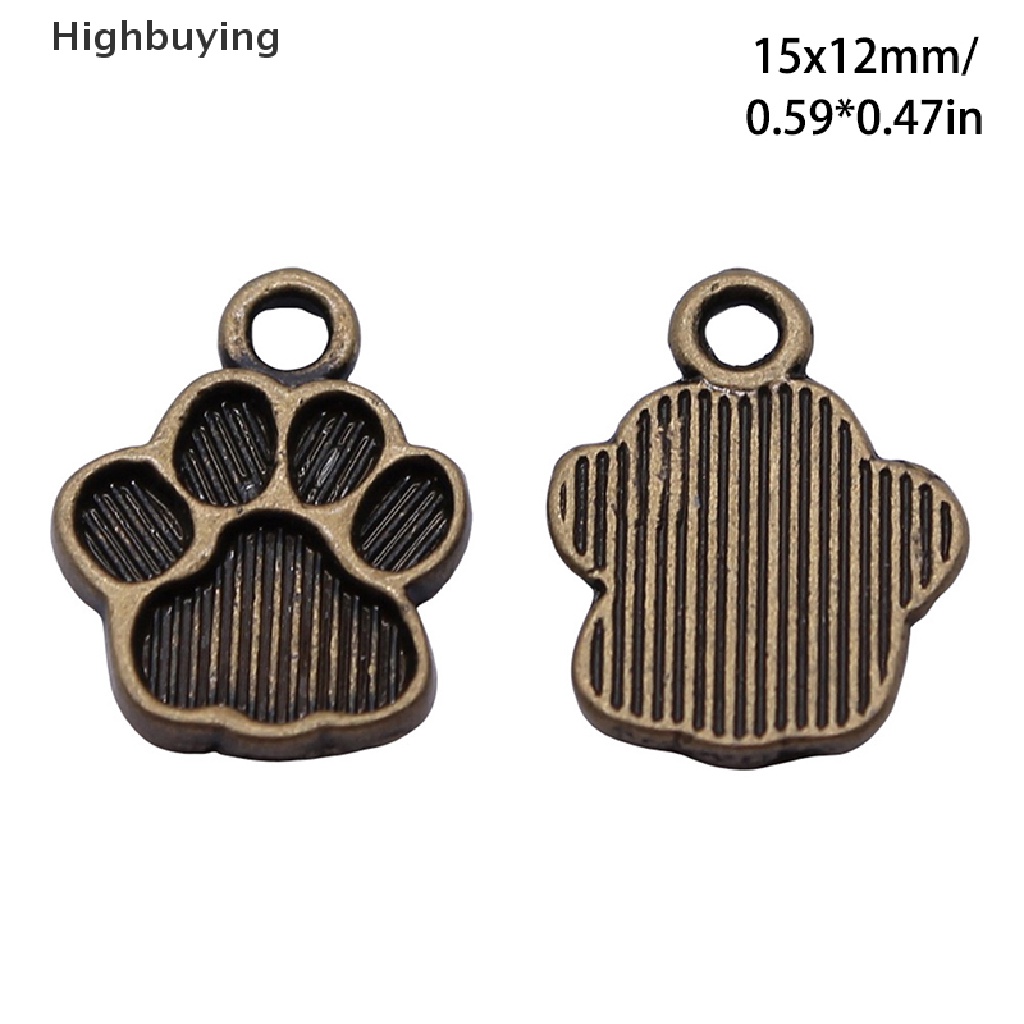 Hbid 20PCS Ch Dog Paw Liontin Warna Silver Antik Membuat Perhiasan DIY Kerajinan Buatan Tangan Lucu Untuk Gelang Kalung Anting Glory