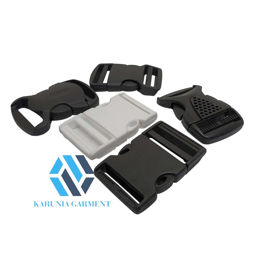 GESPER KLIK SELOT TALI WEBBING TAS 3.8 CM KUNCI SODOK BUCKLE PLASTIK PP HIGH QUALITY SATUAN