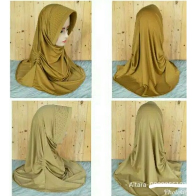 Jilbab PNS warna khaki