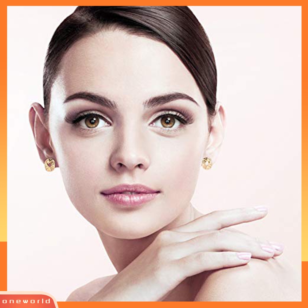 [WONE] 30pasang Wanita Hati Segitiga Mutiara Imitasi Berlian Imitasi Stud Earrings Set Perhiasan