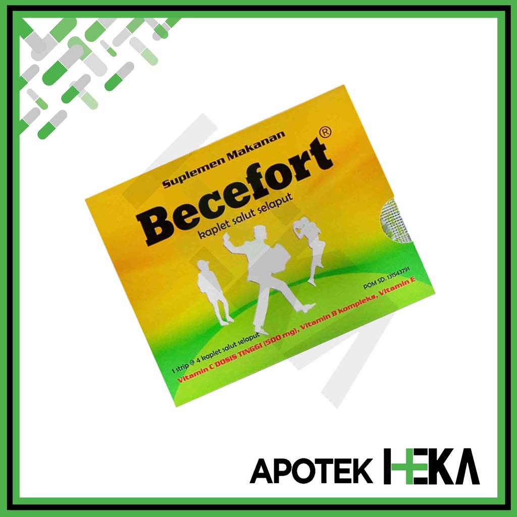 Becefort Strip isi 4 Tablet - Multivitamin Daya Tahan Tubuh (SEMARANG)