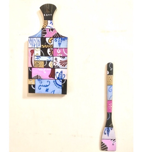 Lukisan Dinding Aesthetic - Talenan Lukis Batik - Dekorasi dinding kamar rumah aesthetic  - Custom L