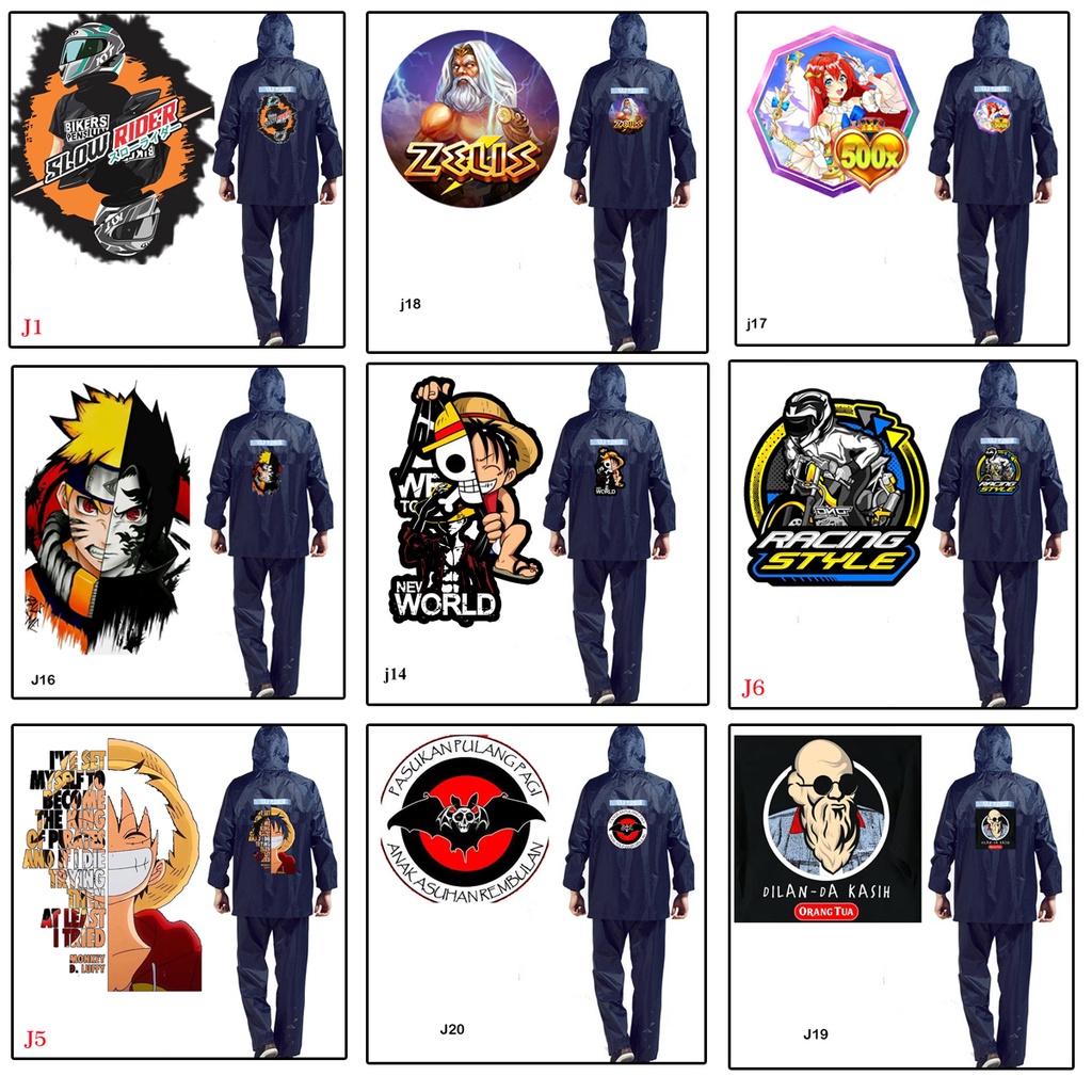 JAS HUJAN PRIA KEREN / JAS HUJAN ANAK MOTOR / MANTEL HUJAN ANIME