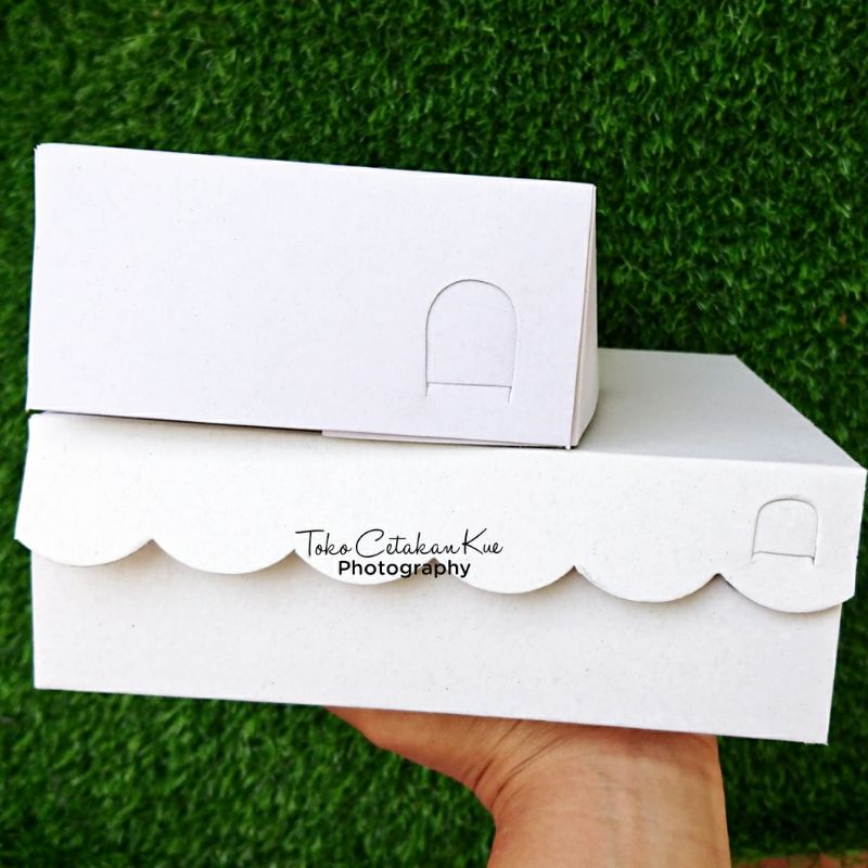 

10Pcs Kotak Nasi Kotak Snack Box Kertas Putih Box Nasi Dan Snack