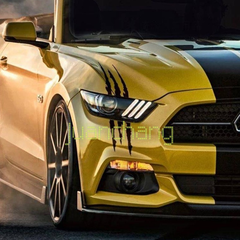 Stiker Decal Reflektor Motif Cakar Monster Untuk Dekorasi Lampu Depan Mobil