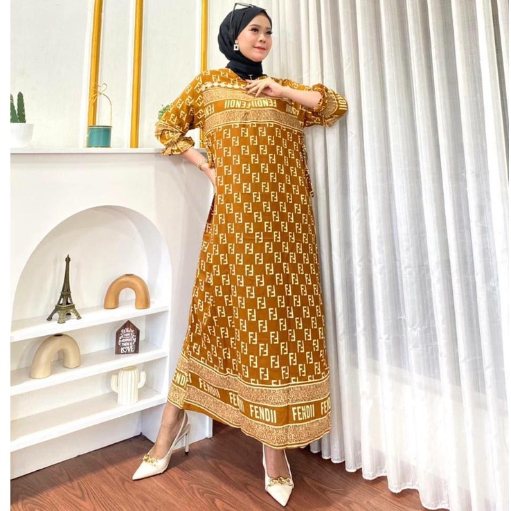 Gamis Rayon Homey Dress Terlaris Muslim Wear Syari Motif Terbaru