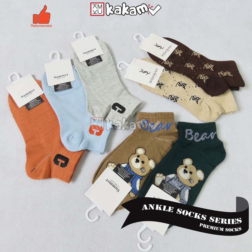 Kakamu Kaos Kaki Mata Kaki / Ankle Motif Warna Warni