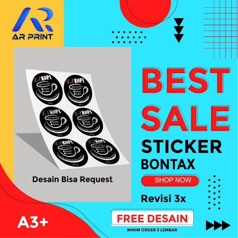 

Cetak Stiker Bontax A3+ Free Desain