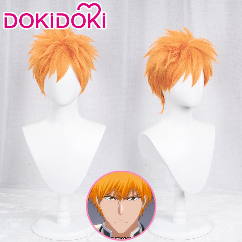 BLEACH Cosplay Kurosaki Ichigo Wig Mens Uchiha Sasuke Cosplay orange Hair wig