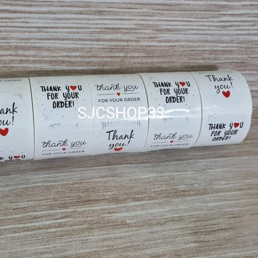 

╝¤╚ 1 roll isi 350 ukuran 3,8 cm sticker label thank you for your order