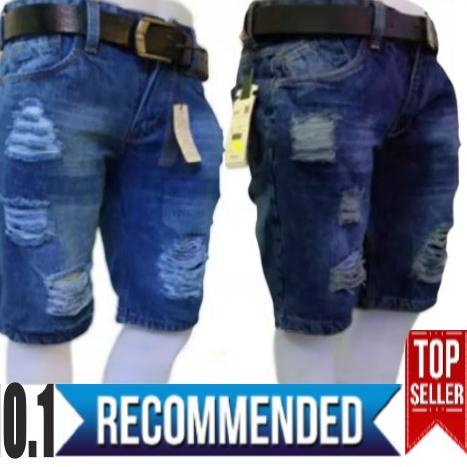 Paling Laris Celana Pendek Jeans Pria Keren Distro Model Sobek Robek / Celana Jeans Sobek Pria / Cel
