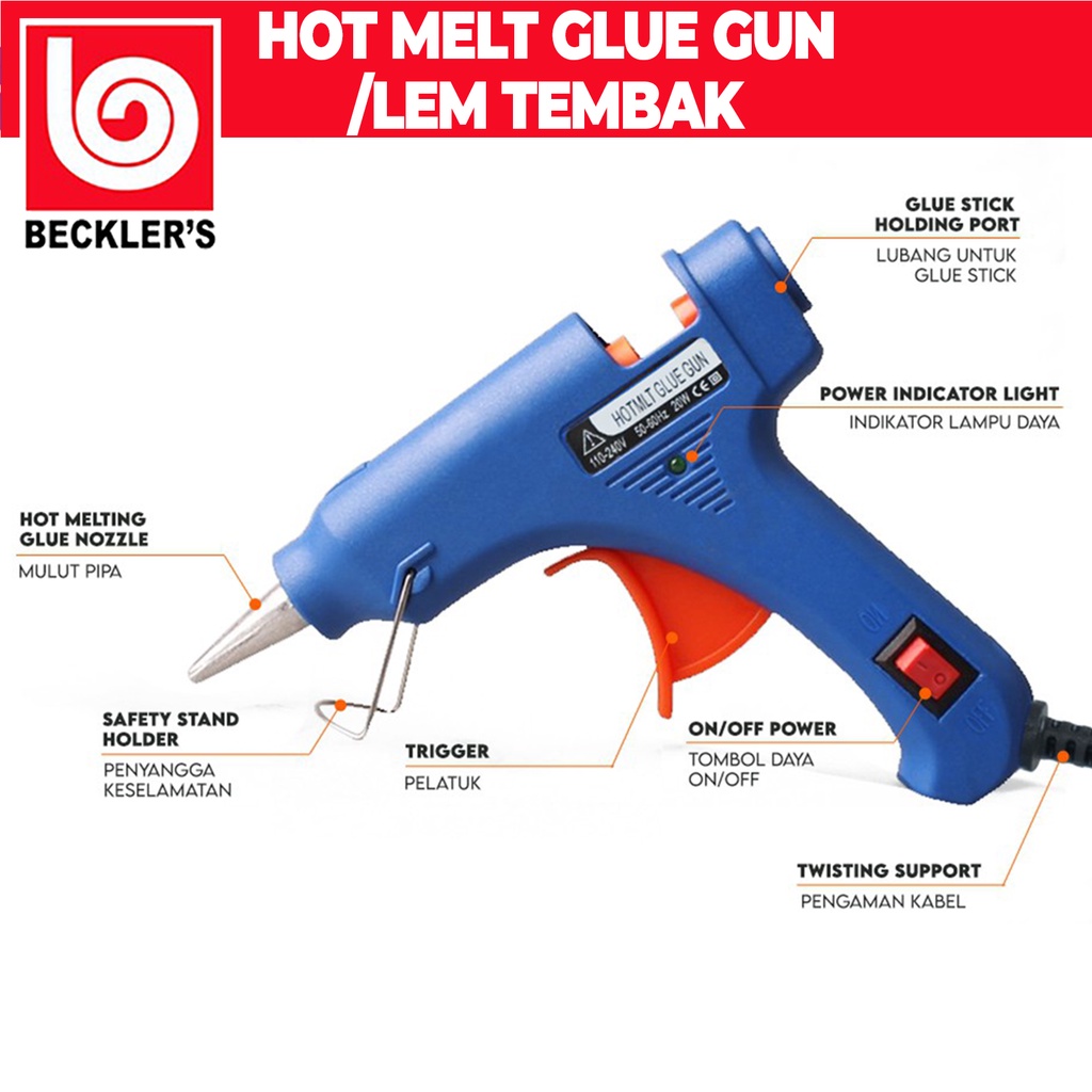 Glue Gun 20Watt Alat Lem Tembak Mini ON-OFF Glue Gun 20Watt / Glue Gun ON-OFF Listrik REFILL GLUE STICK