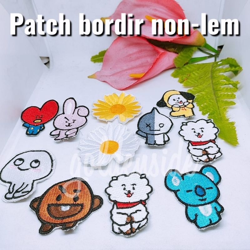 Patch bordir / emblem motif / tempelan baju per pcs