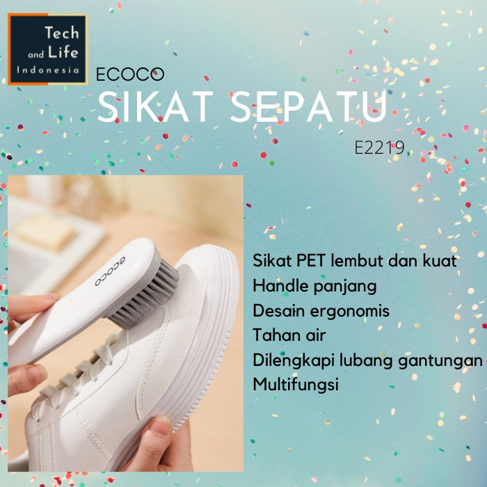 Sikat Pembersih Sepatu Baju Multifungsi Halus Ecoco Shoe Brush E2219