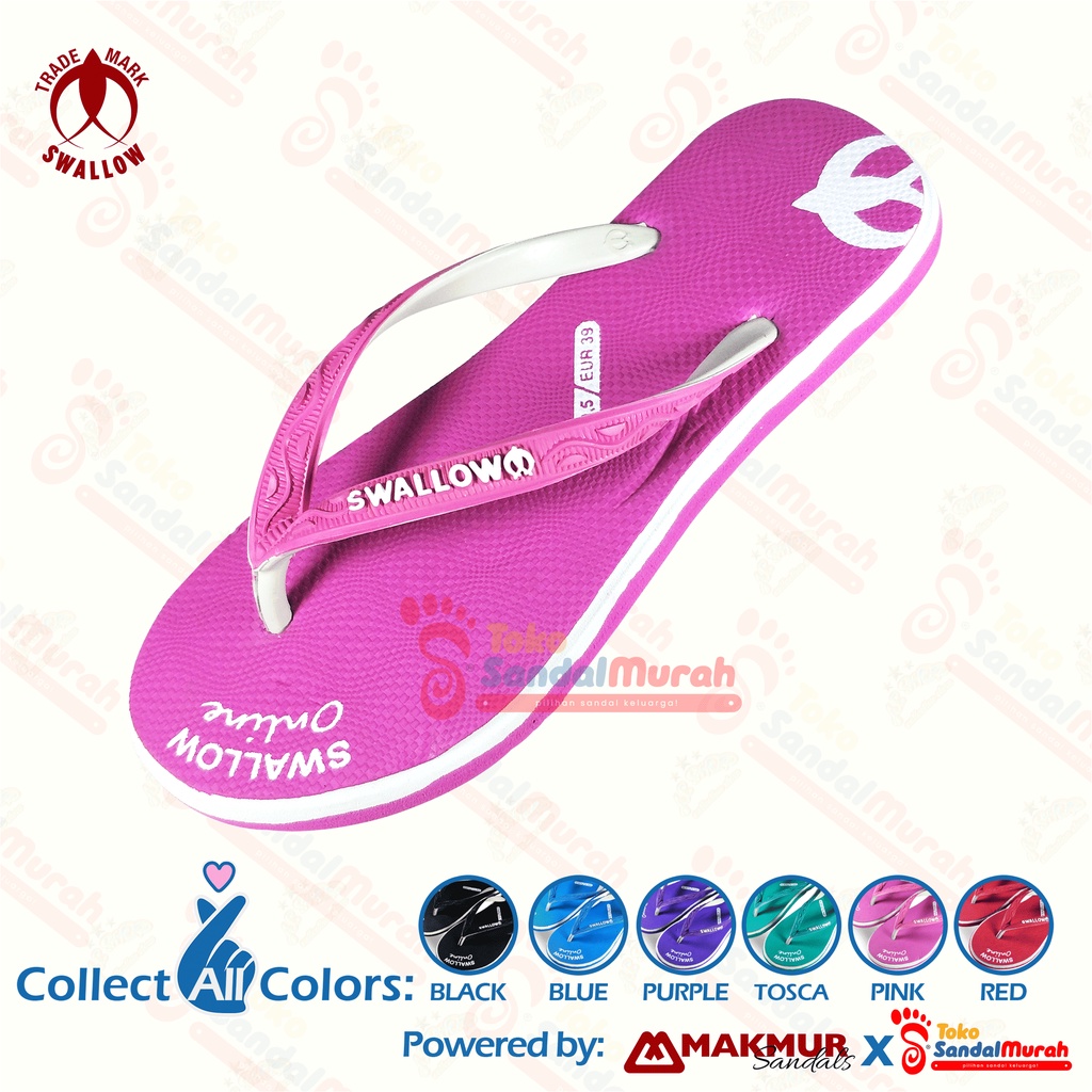 Toko Sendal Murah - Sandal Jepit Swallow Online - Sandal Wanita warna warni [Tk Sendal Murah LDS 02 Swl Online]