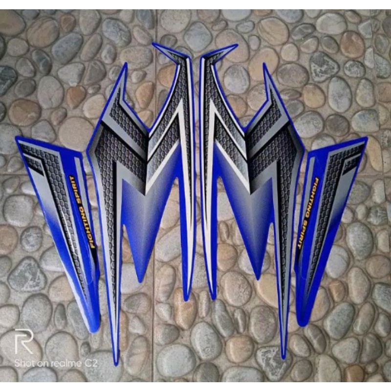 STIKER STRIPING RX KING 2004 BIRU