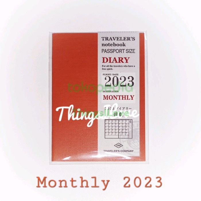

Agenda Midori Traveler'S Notebook Refills - Monthly 2023 Passport Size