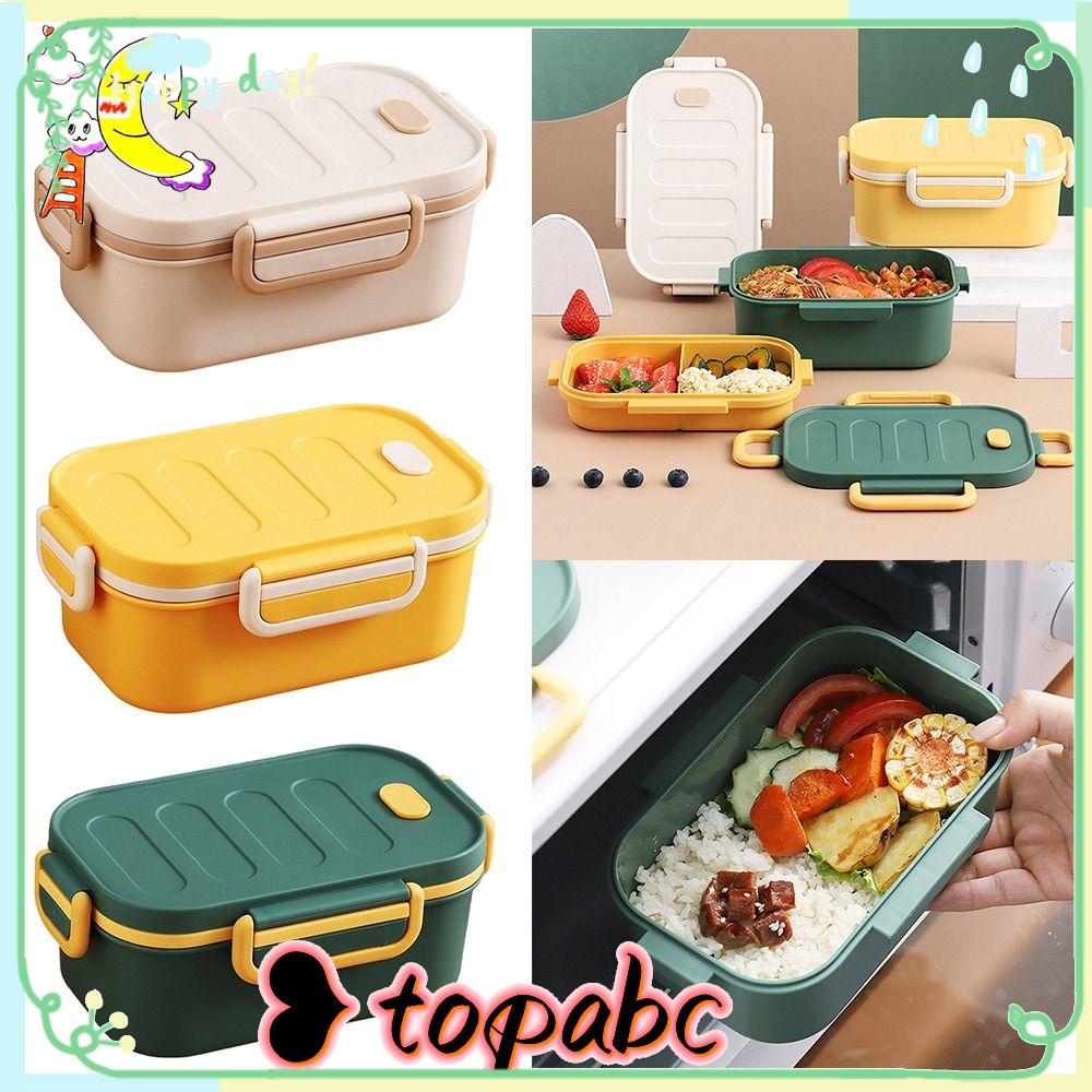 Top Lunch Box Portable Untuk Pelajar Pekerja Kantor Wadah Makanan Dua Lapis