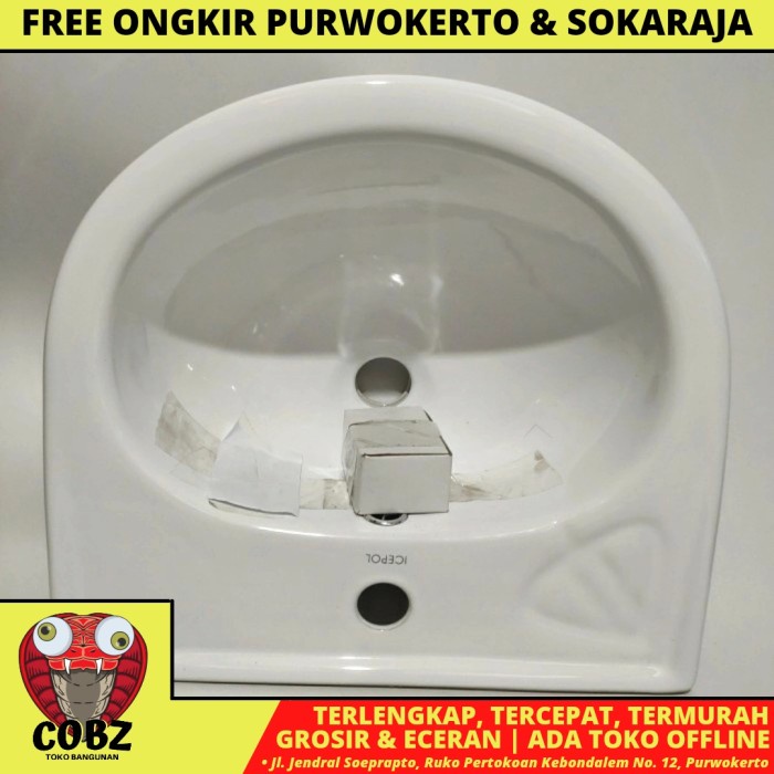 ICEPOL ICI 170 KECIL WASTAFEL TEMPAT CUCI TANGAN KERAMIK PUTIH
