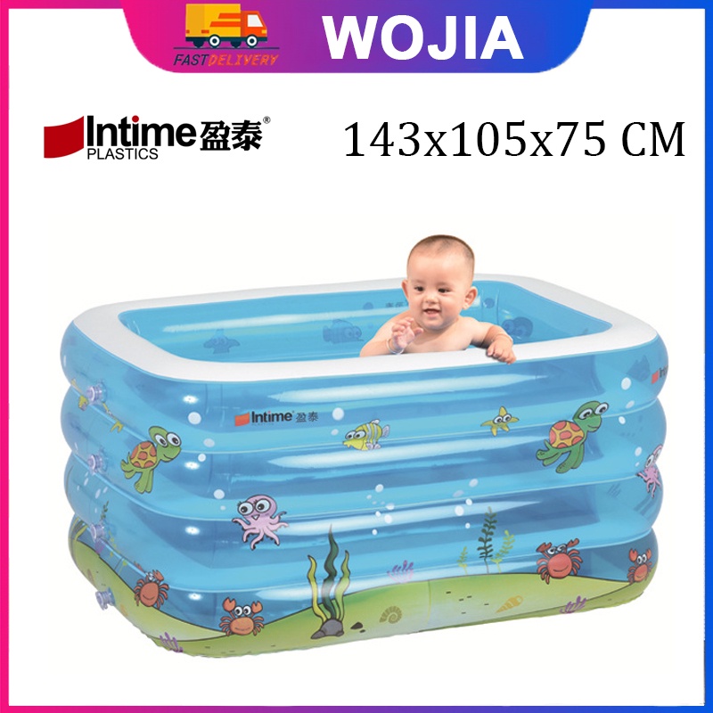 Kolam Renang Baby Spa Anak Intime Kotak Persegi 4 Ring Inflatable Pool