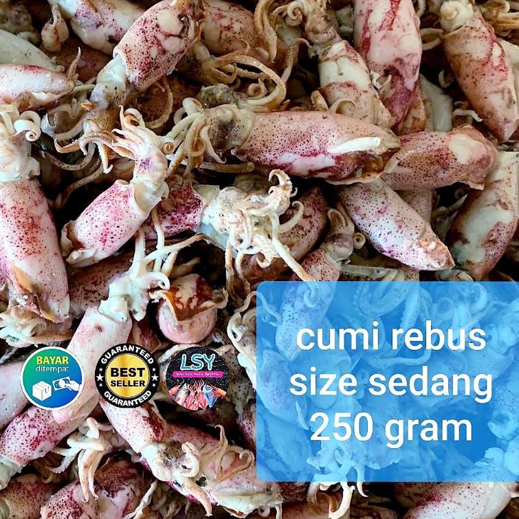 

✨Grosir✨ ikan asin cumi rebus / sotong rebus size sedang 250gram 