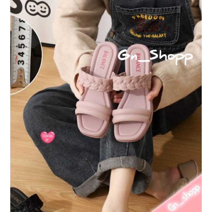 Sandal HEELS Wanita Ban 2 Balance Terbaru 2212-10