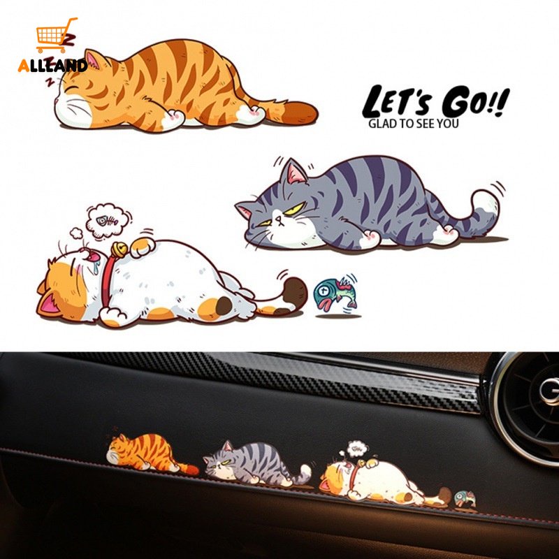 Kreatif Kartun Kucing PVC Self Adhesive Stiker Mobil/Pola Kucing Lucu Aplikasi Otomotif/Kendaraan Pribadi Dekorasi Pet Decal