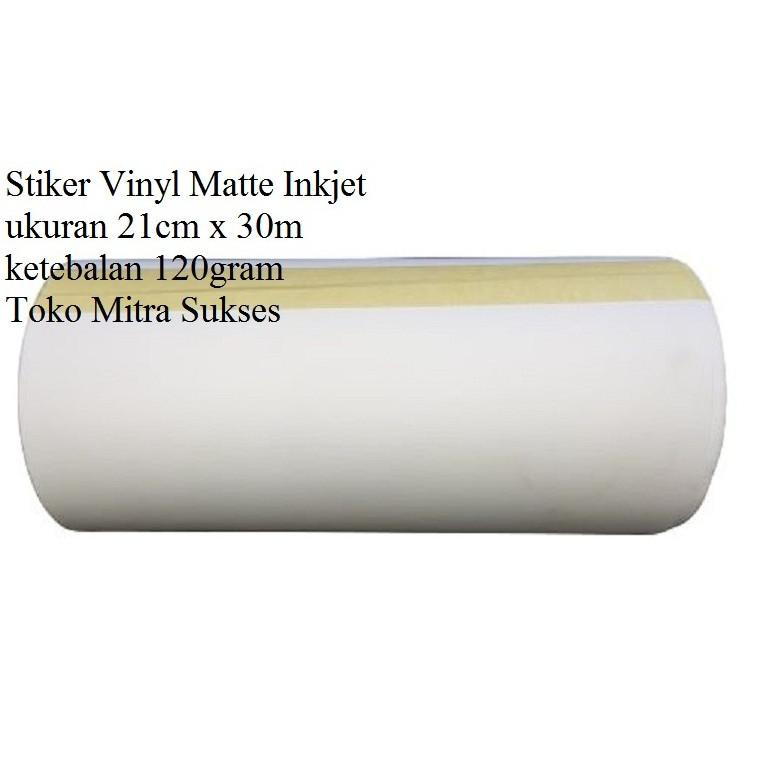 

Best Product.. Stiker Vinyl Matte Inkjet A4 Roll - 21cm x 30m HLW