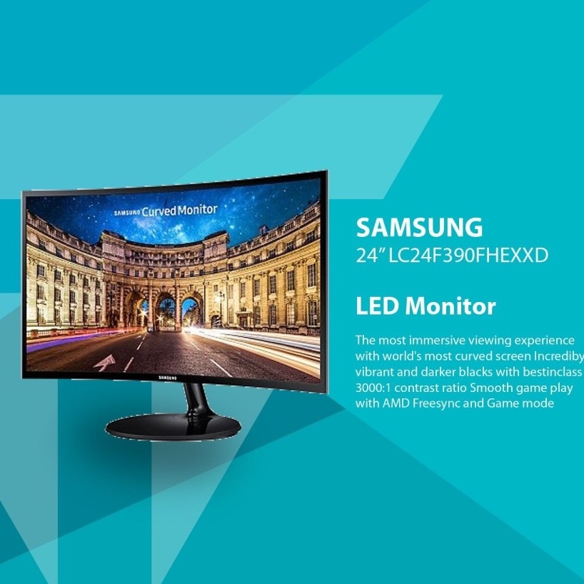 Jual Samsung Led Curved Monitor Lc24f390fhexxp 24 Inch Shopee Indonesia