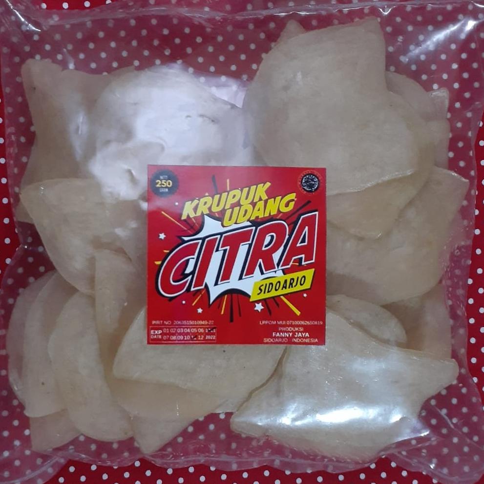 

ㅖ KERUPUK UDANG Ukuran SEDANG Citra Mentah Sidoarjo Krupuk Asli Kualitas Super Enak Gurih Renyah 250gr ス