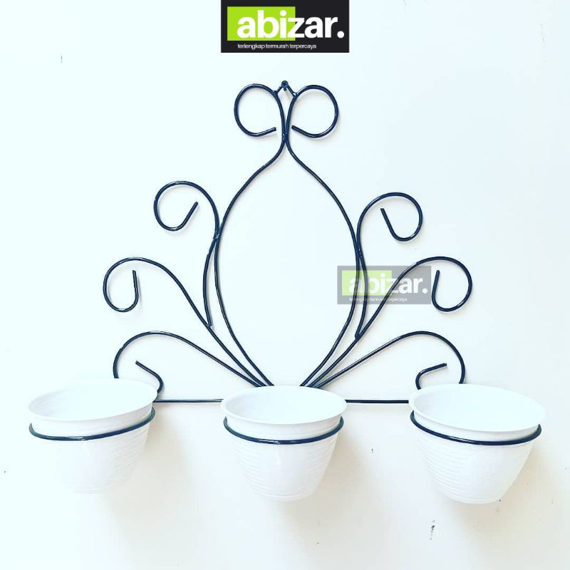 Rak Pot Bunga Tempel Dinding Unik Model Kipas Rak Bunga Besi Tempel Dinding Dekorasi Rak Bunga Tempe