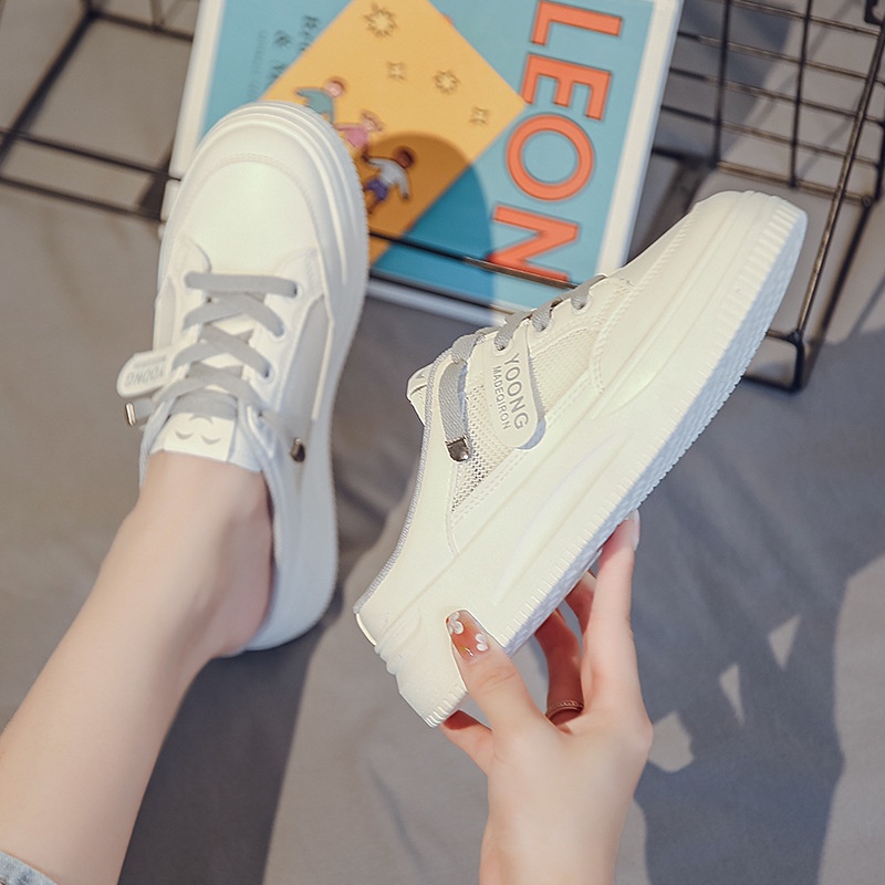 COD Sneakersdaily D207 Sepatu Sneakers Selop Wanita Premium