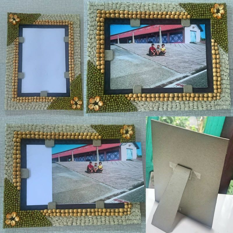 Jual Bingkai Foto Biji Bijian Prakarya Sekolah Shopee Indonesia 4460