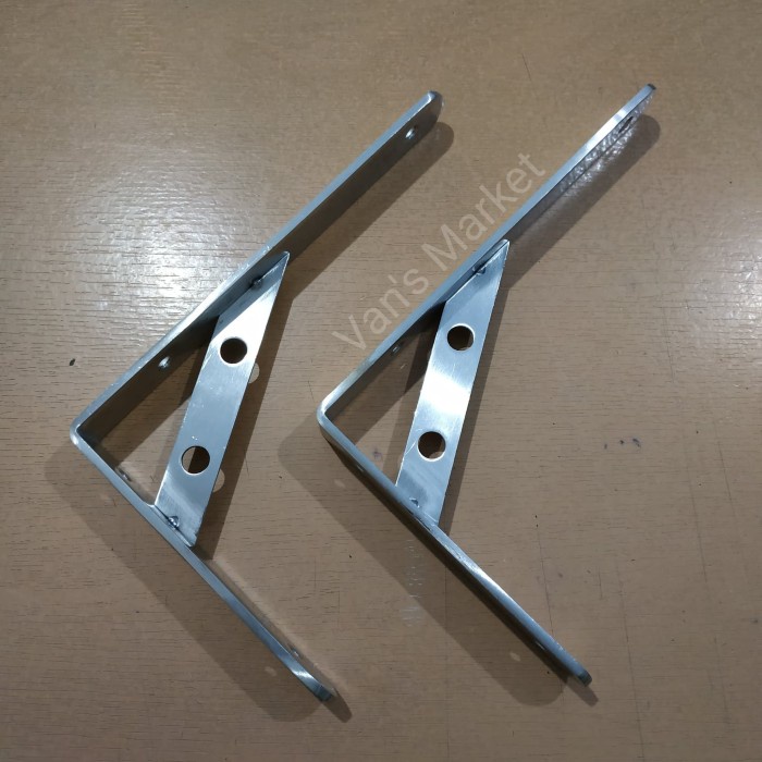 

SIKU STAINLESS DENGAN PENYANGGA TENGAH - SELF BRACKET 12" (30 CM)