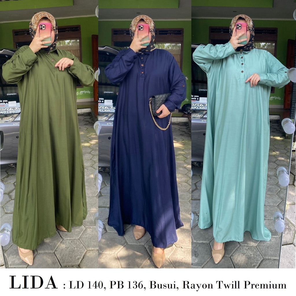 GAMIS JUBAH JUMBO LD 140 FASHION MUSLIM BUSUI RAYON TWILL ACARA PENGAJIAN BOLEH