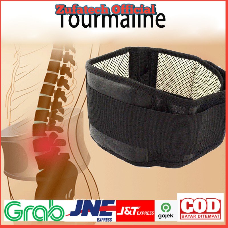 Tourmaline Alat Therapy Pinggang Magnetic Size L - Black